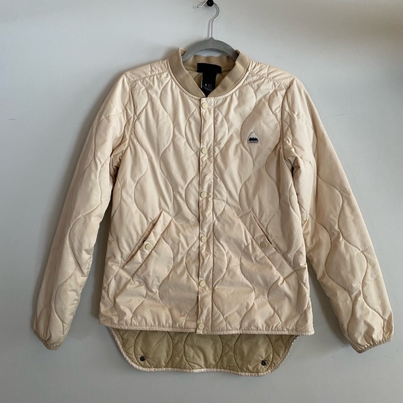 Burton Kiley jacket size small cream white puffer spring jacket - Picture 1 of 8